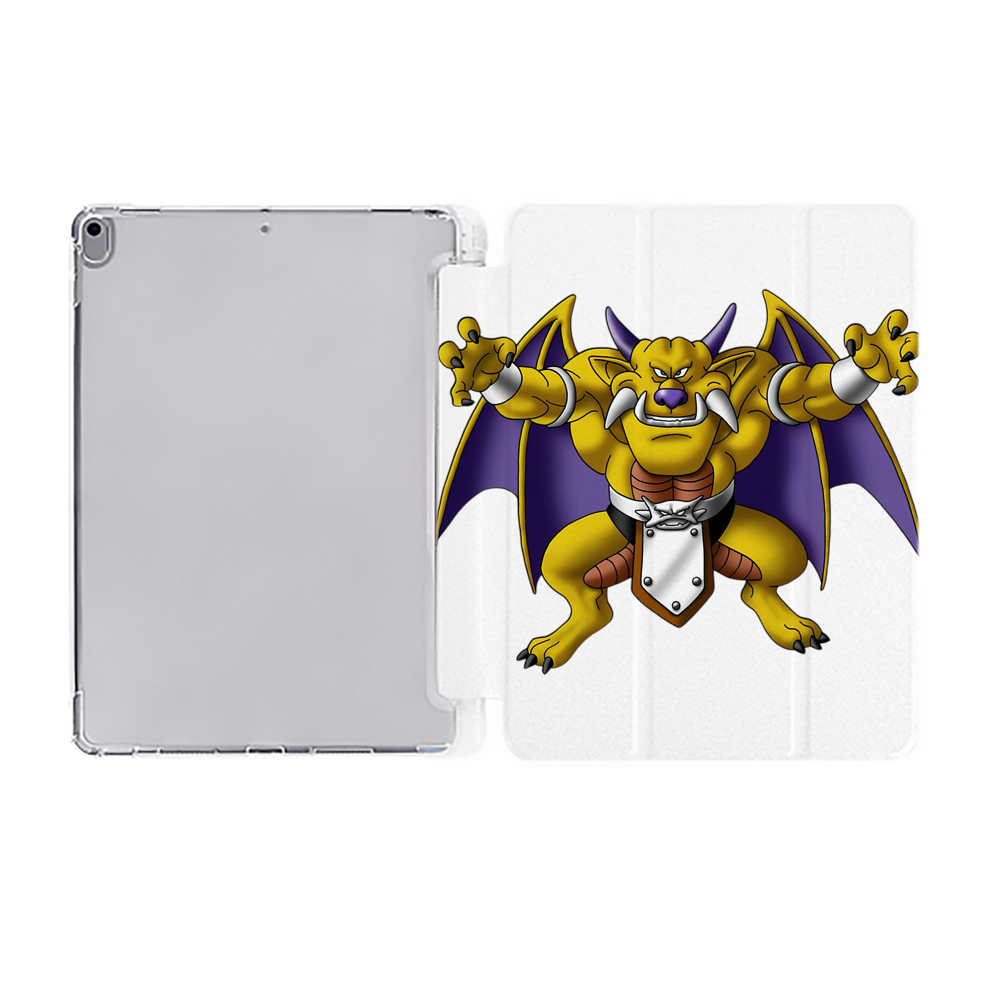 （画像用） ドラゴンクエスト Doragon Kuesuto Dragon Quest IPad ケース ペン収納付き 三つ折りスタンド PUレザー×シリコン 対応機種9.5/10.5/10.9インチ